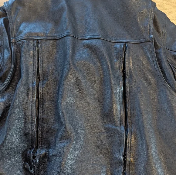 First Classic Men's Black Leather Motorcycle Jacket
